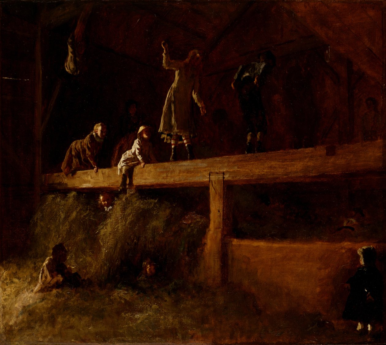 In the Hayloft by Eastman Johnson