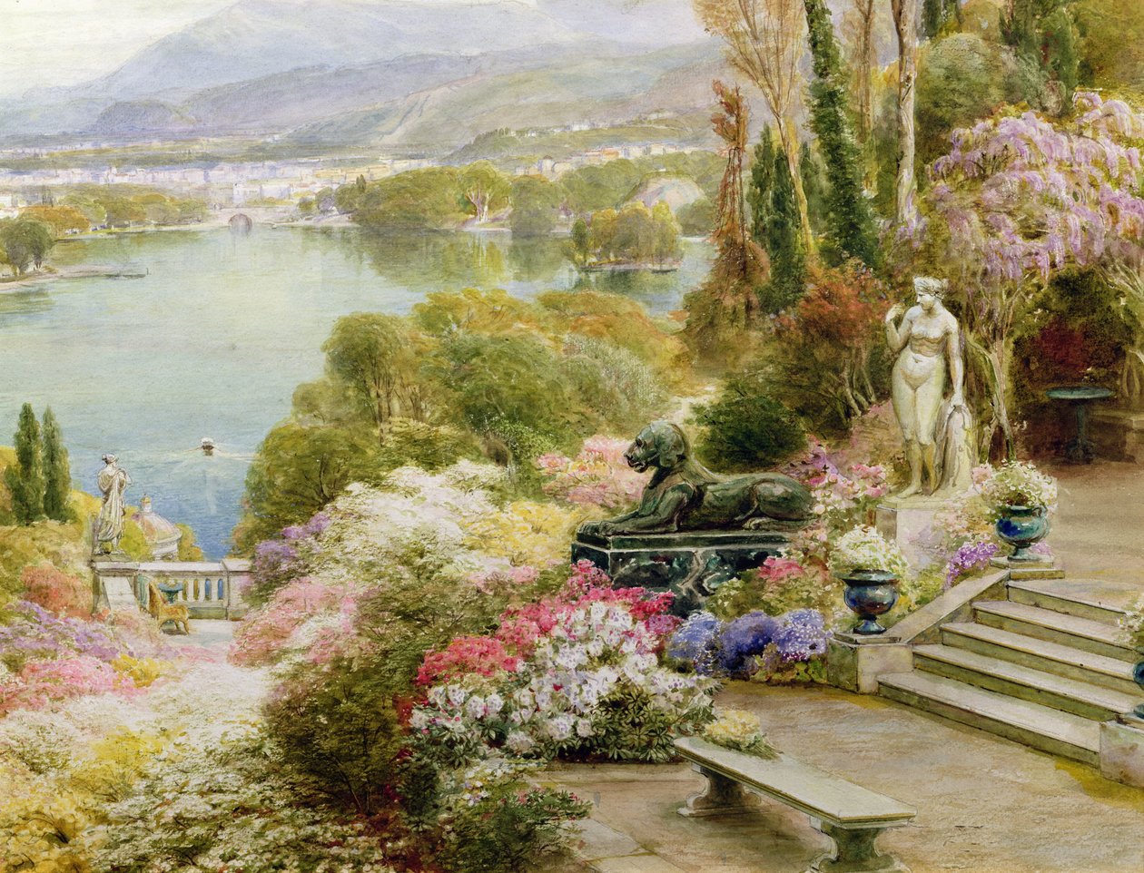Lake Maggiore (detail) by Ebenezer Wake Cook