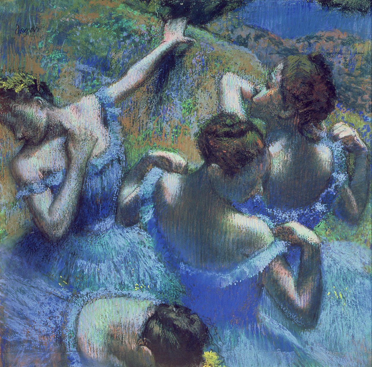 Blue Dancers by Edgar Degas