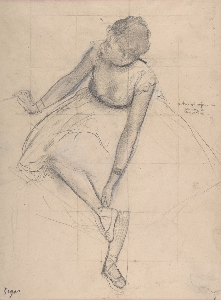 Dancer Adjusting Her Slipper by Edgar Degas