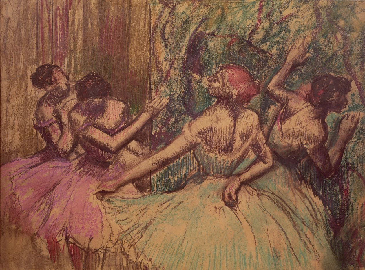 Dancers in the Wings, c.1897-1901 by Edgar Degas