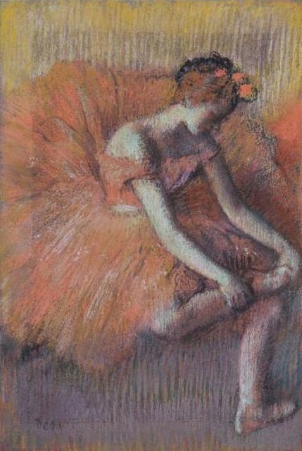 Dancer Adjusting Her Sandal by Edgar Degas