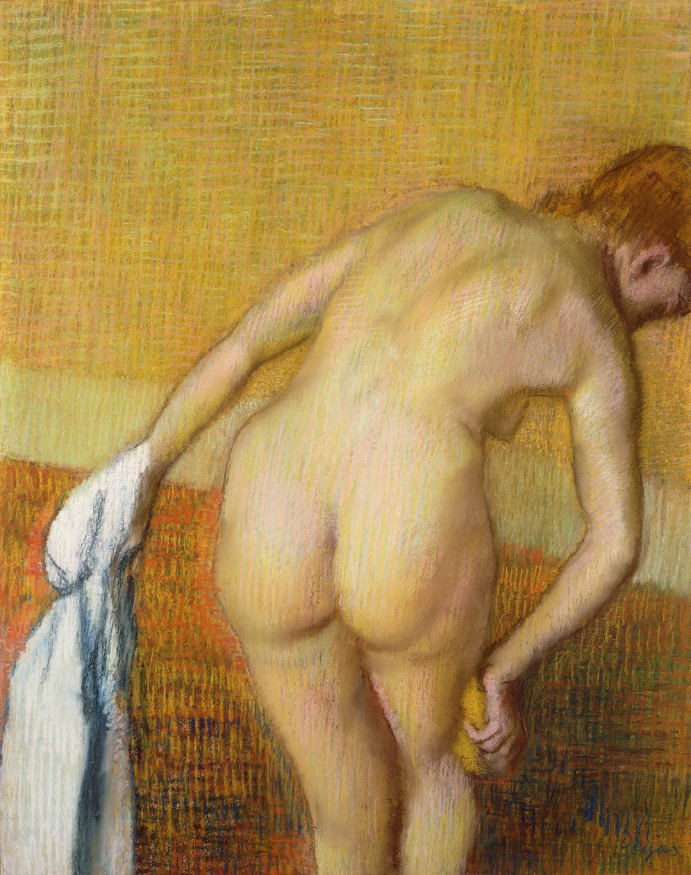 Woman Taking a Bath by Edgar Degas