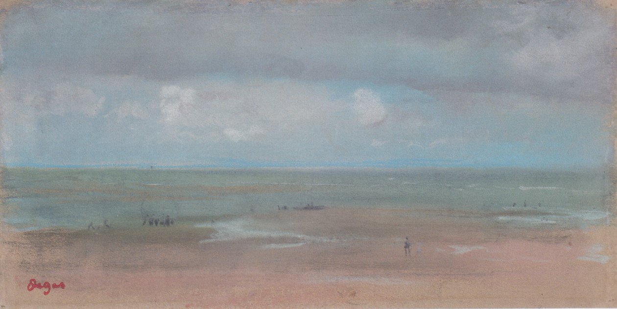 Seascape with Sandy Beach at Low Tide by Edgar Degas