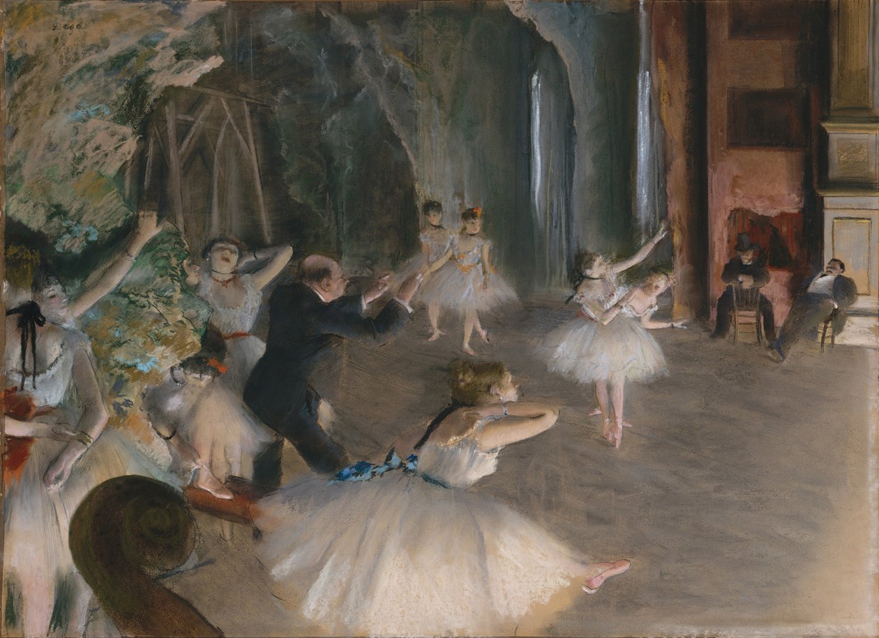 The Rehearsal of the Ballet on Stage, c.1878-79 by Edgar Degas