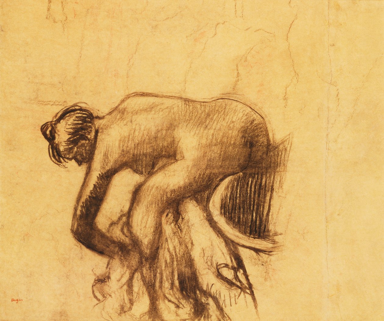 After the Bath, Woman drying herself by Edgar Degas