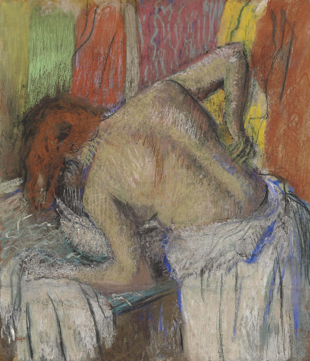 Woman Sponging Her Back (c. 1895) by Edgar Degas