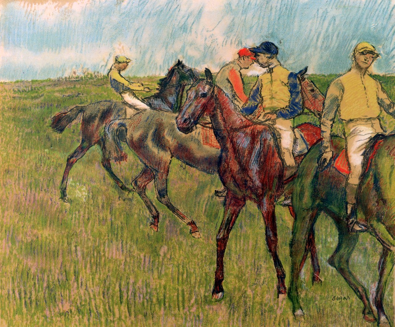 Horses with Jockeys by Edgar Degas