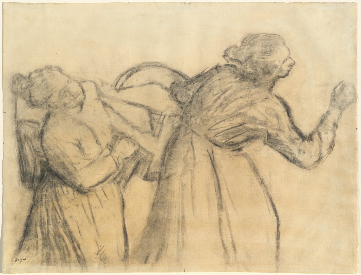 Laundress Carrying Linen by Edgar Degas