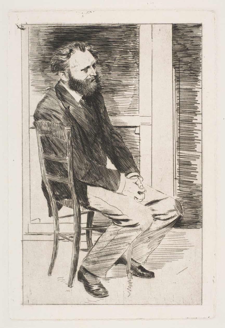 Manet Seated, Turned to the Right by Edgar Degas