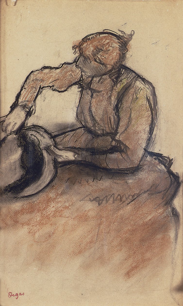 Milliner Trimming a Hat by Edgar Degas
