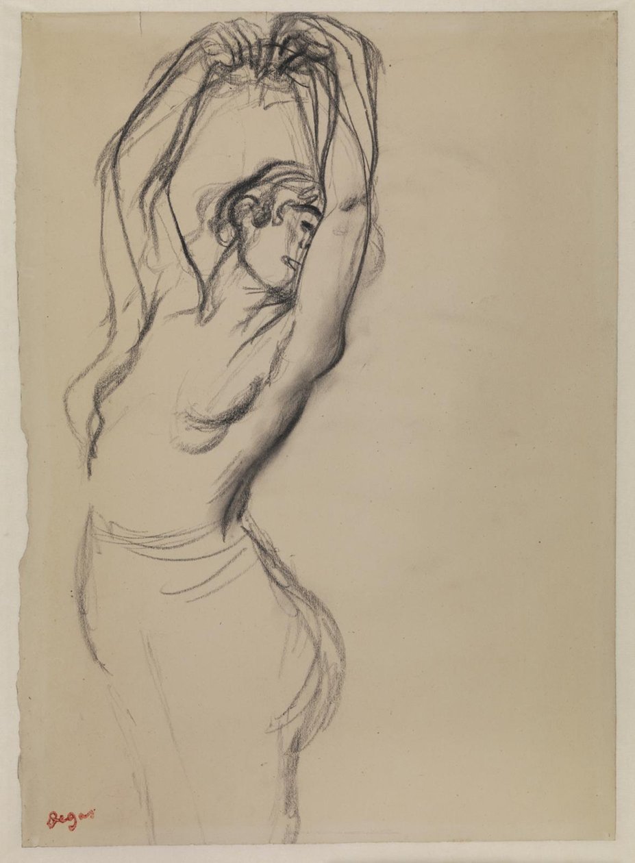Nude Dancer with Arms Raised by Edgar Degas