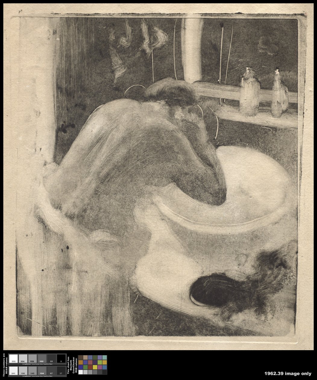 The Washbasin, c.1880-85 by Edgar Degas