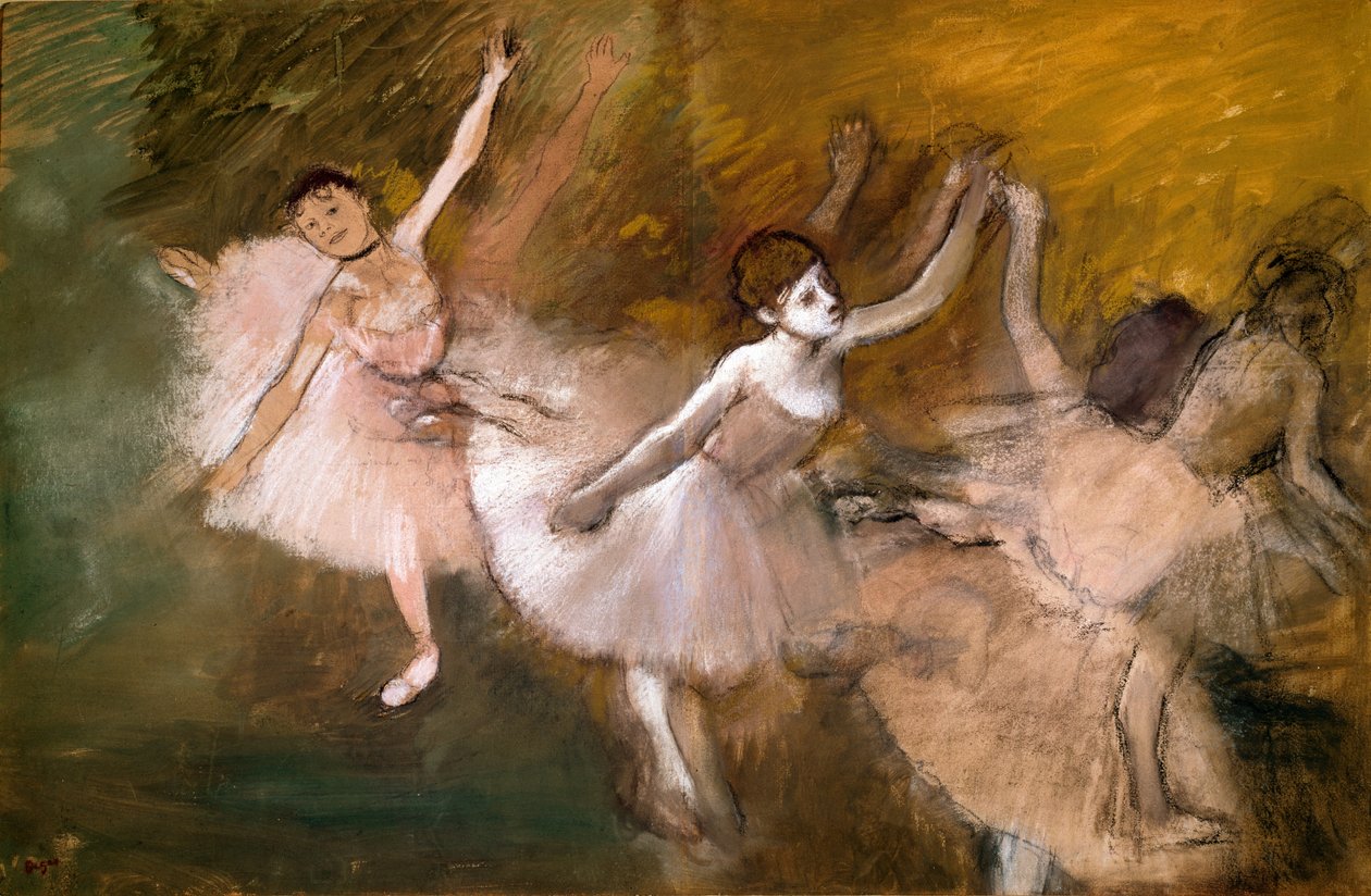 Three Dancers by Edgar Degas