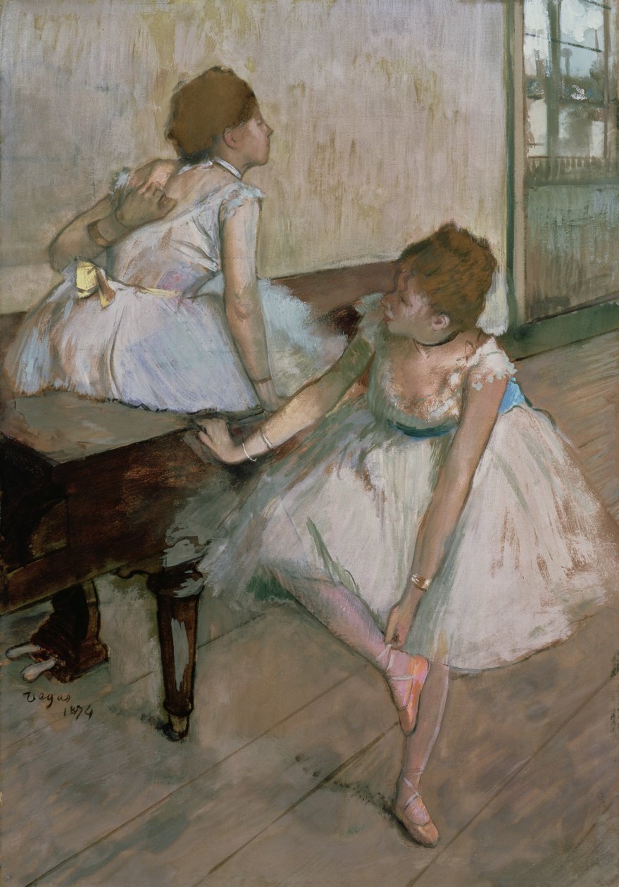 Two Dancers Resting by Edgar Degas