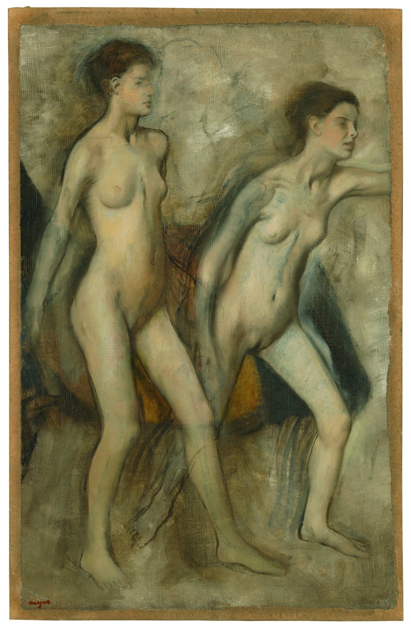 Young Spartan girls provoking boys by Edgar Degas