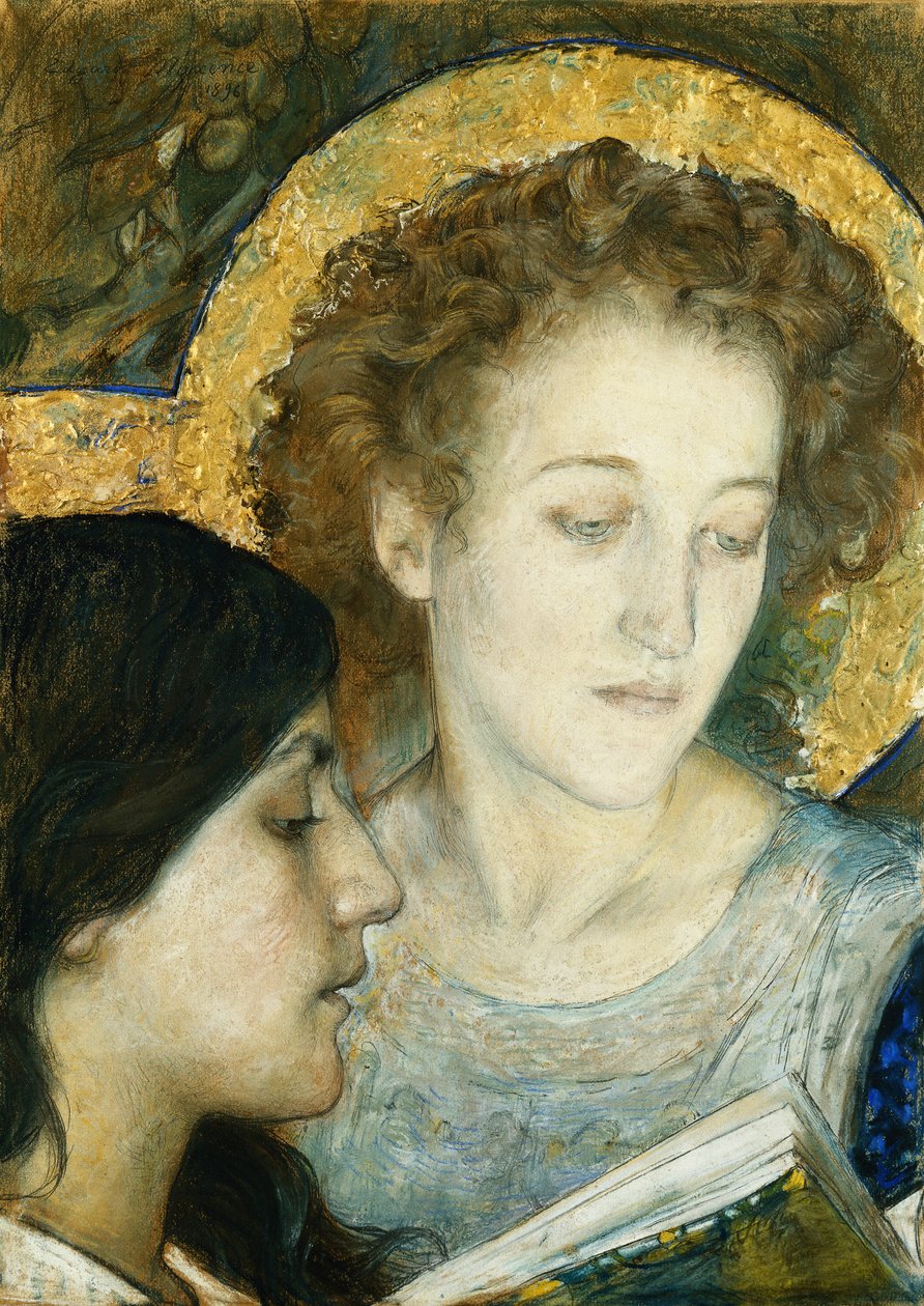 Two Saints by Edgar Maxence
