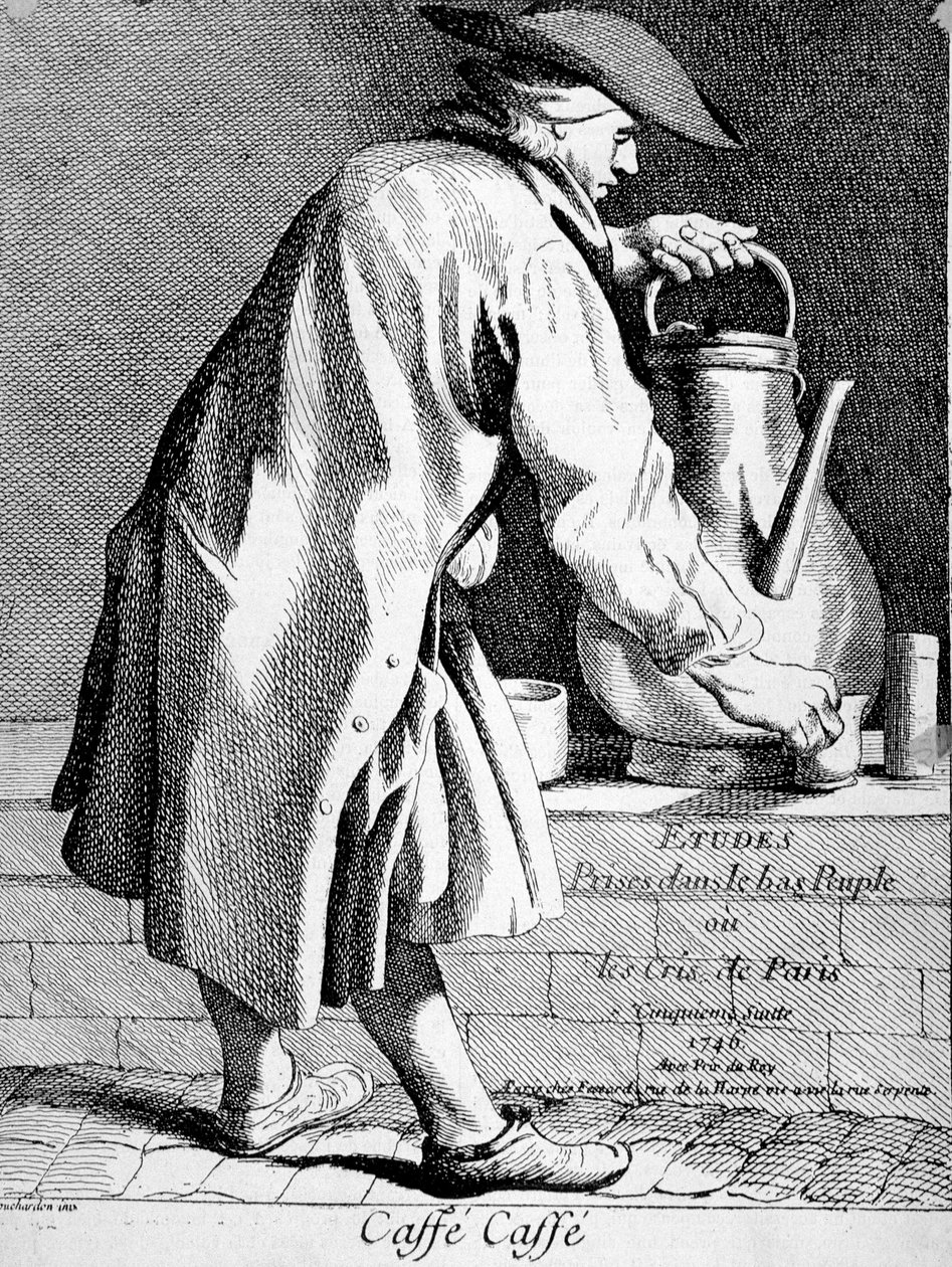 Coffee merchant - drawing by Bouchardon by Edmé Bouchardon