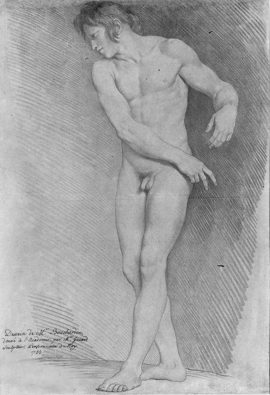 Nude Looking Down to the Left by Edmé Bouchardon