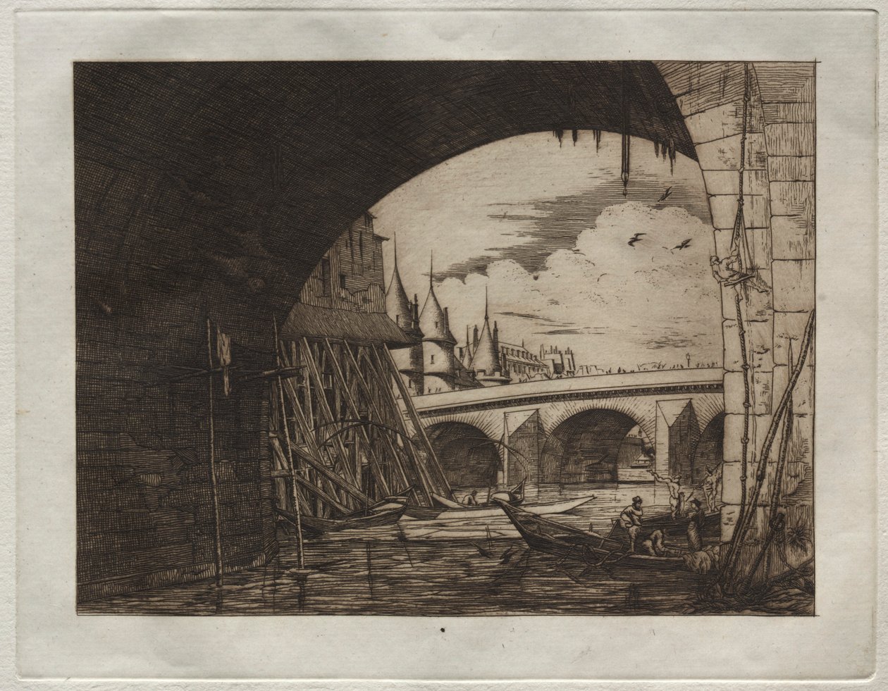 The Arch of the Pont Notre Dame by Edmond Gosselin
