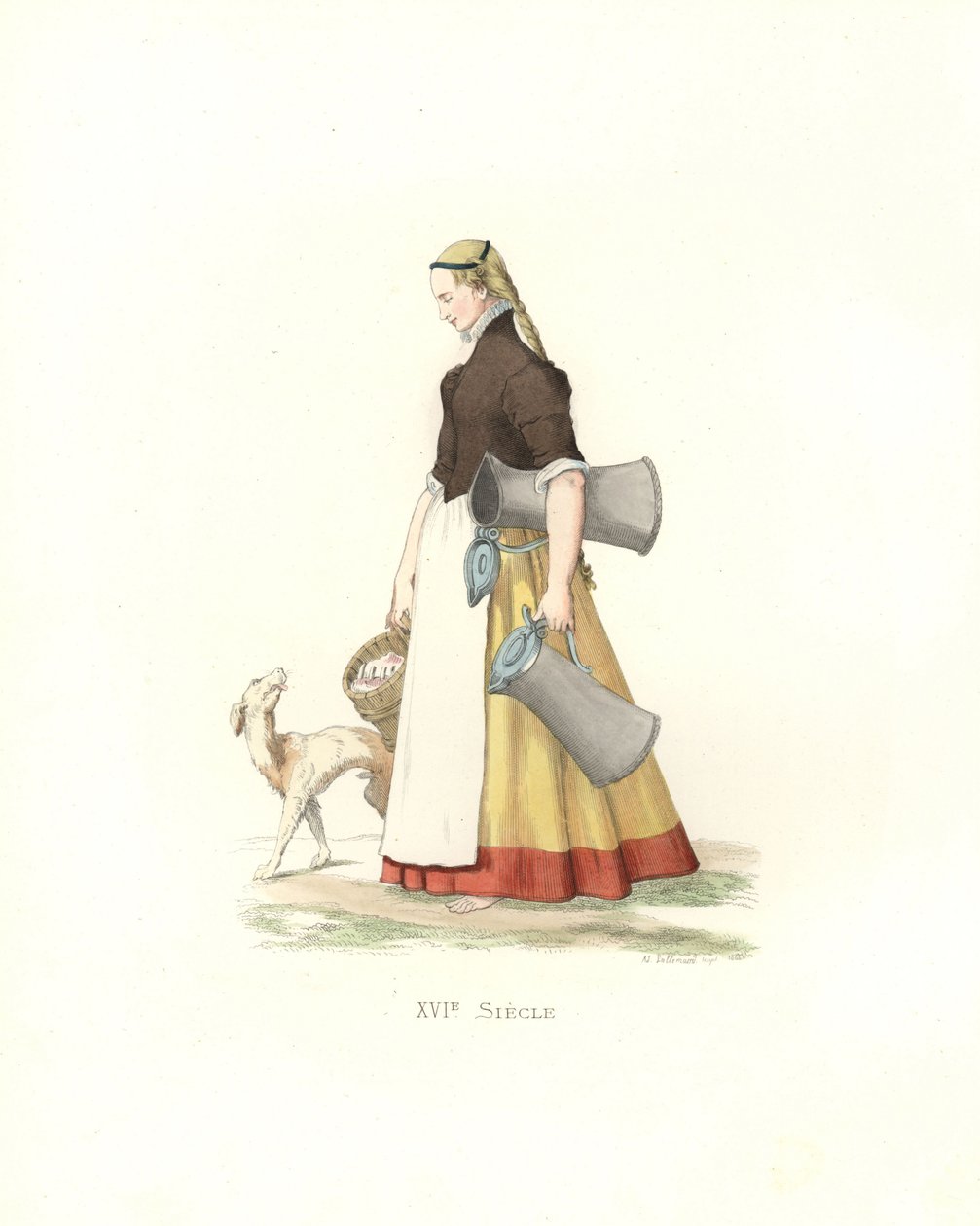 German Servant Girl by Edmond Lechevallier Chevignard