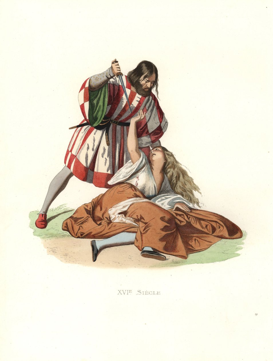 Venetian Man Killing His Wife by Edmond Lechevallier Chevignard