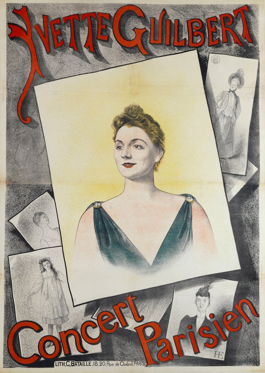 Yvette Guilbert Concert Parisien by Edmond Marie Höner