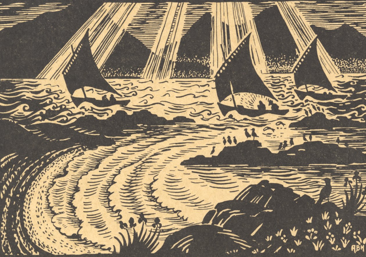 Three Sailing Ships by Edmund Hunter
