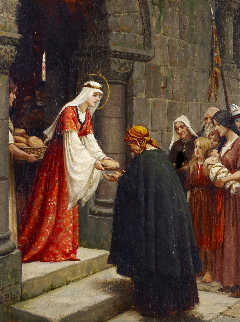 The Charity of Saint Elizabeth of Hungary by Edmund Leighton