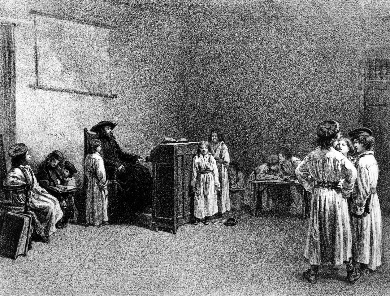 Examination in a French Jewish boys school by Edouard Brandon