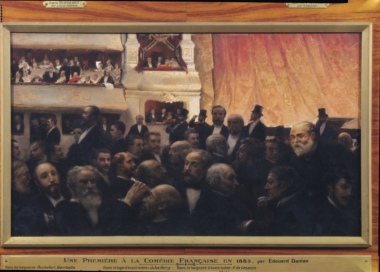 First Night at the Comedie Francaise in 1885 by Edouard Joseph Dantan