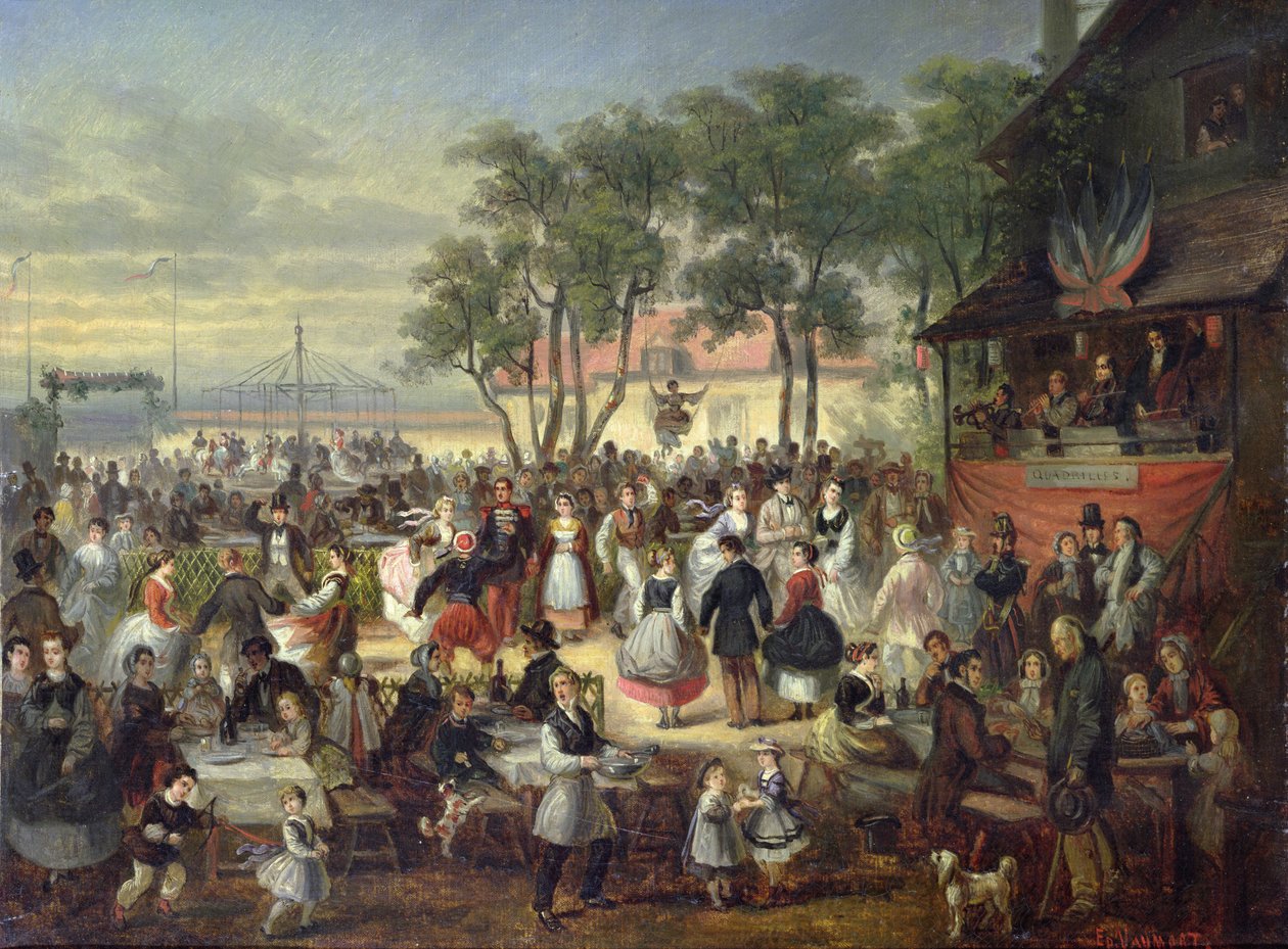 A Fete at Saint-Cloud by Edouard Vaumort