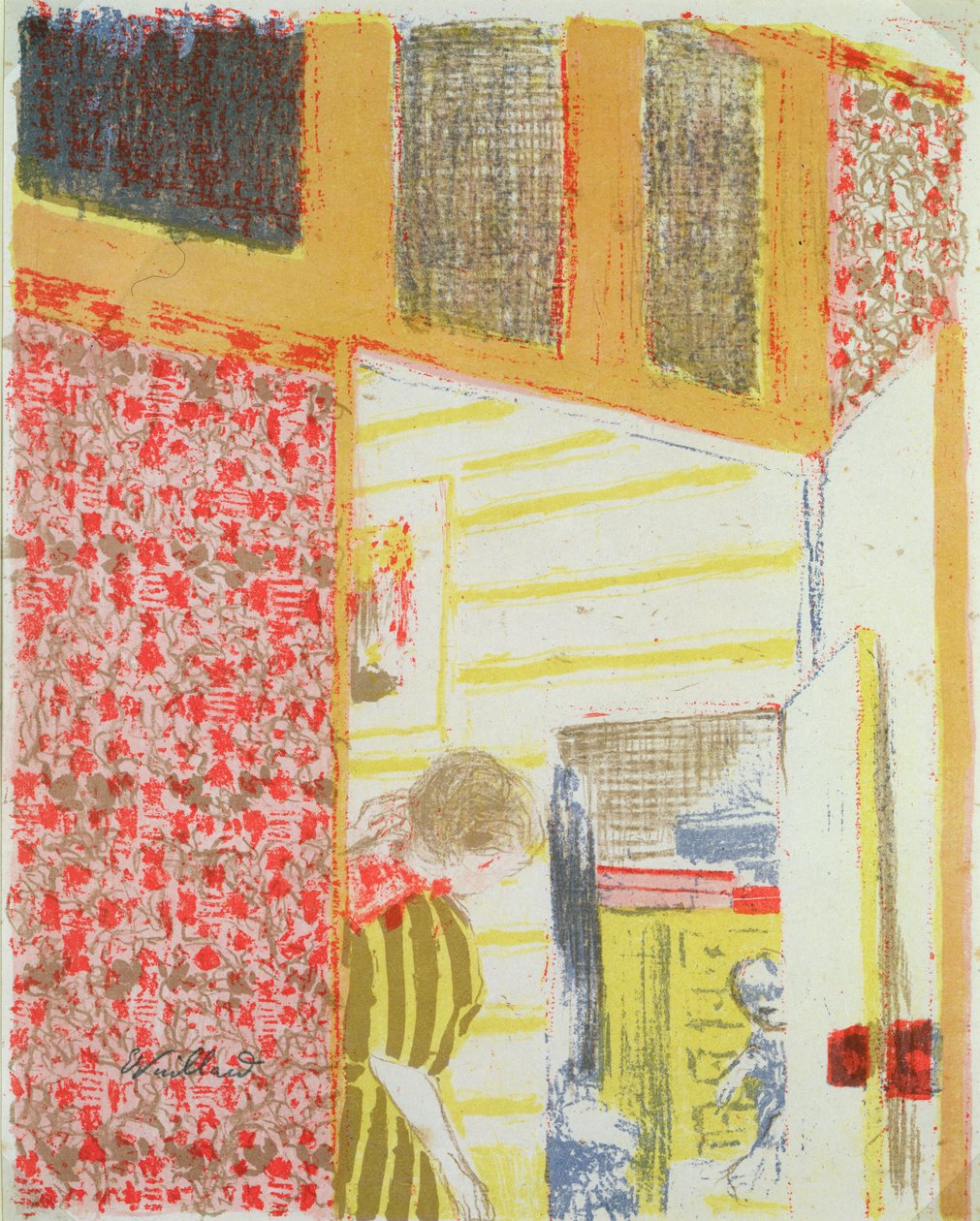 Interior in Shades of Pink III by Edouard Vuillard
