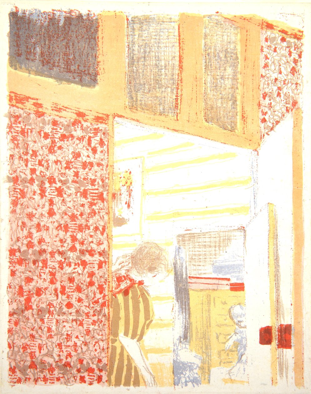 Interior with Pink Wallpaper III by Edouard Vuillard
