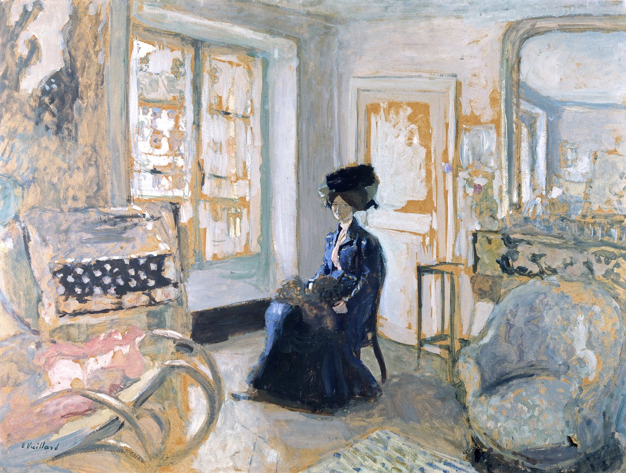 Model in a Blue Dress by Edouard Vuillard