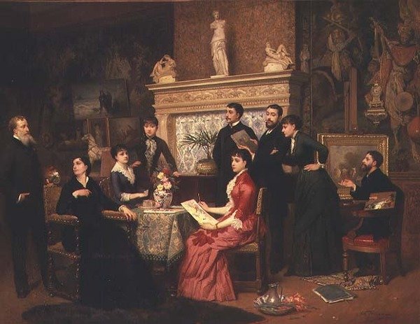 The Painting Lesson by Edouard Jean Conrad Hamman