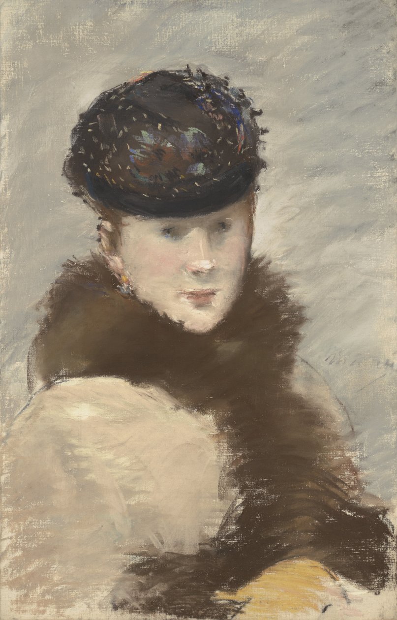 Mery Laurent Wearing a Small Toque by Édouard Manet