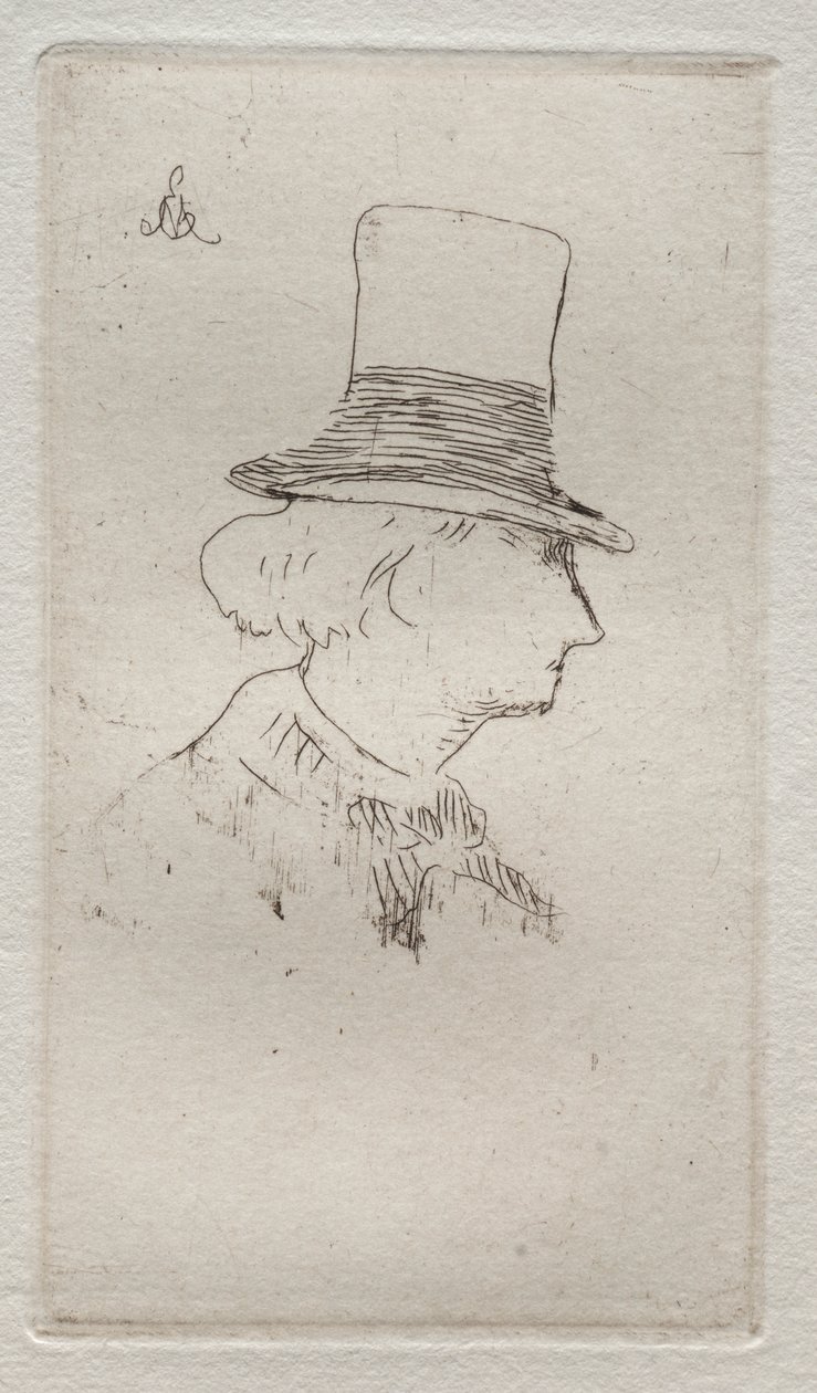 Profile Portrait of Charles Baudelaire by Édouard Manet
