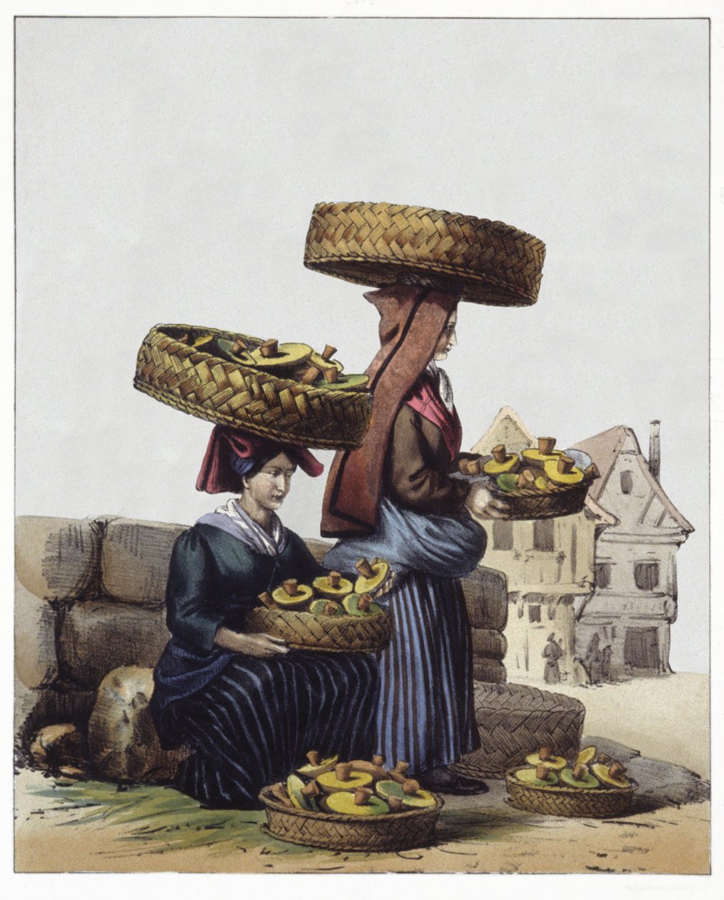 Mushrooms traders by Edouard Pingret