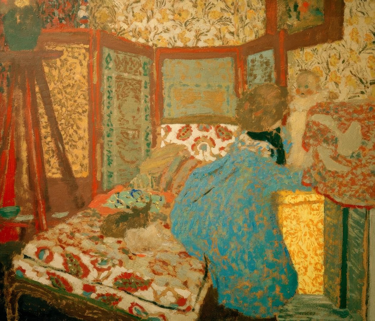 The Blue Lady with Child by Edouard Vuillard