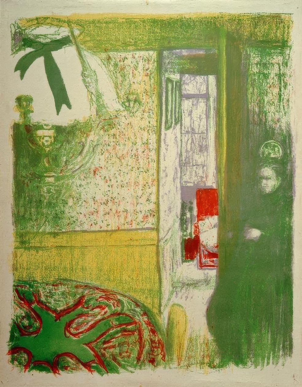 Interior with Hanging Lamp by Edouard Vuillard
