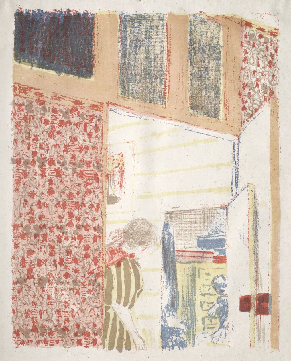 Interior with Pink Wallpaper III by Edouard Vuillard