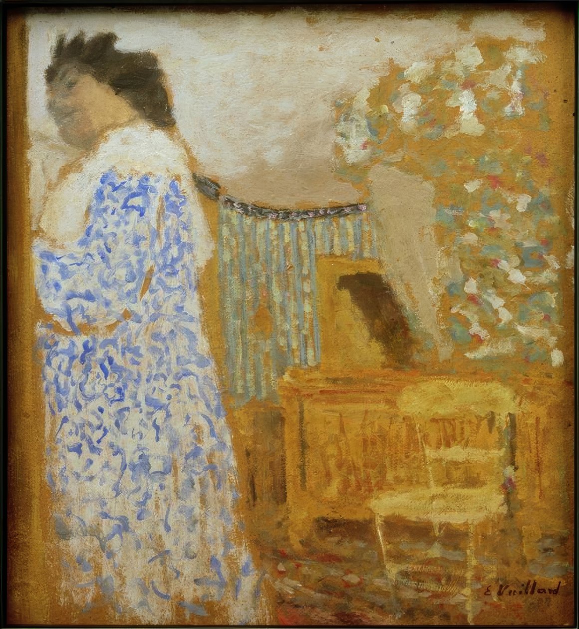 Interior with Woman by Edouard Vuillard