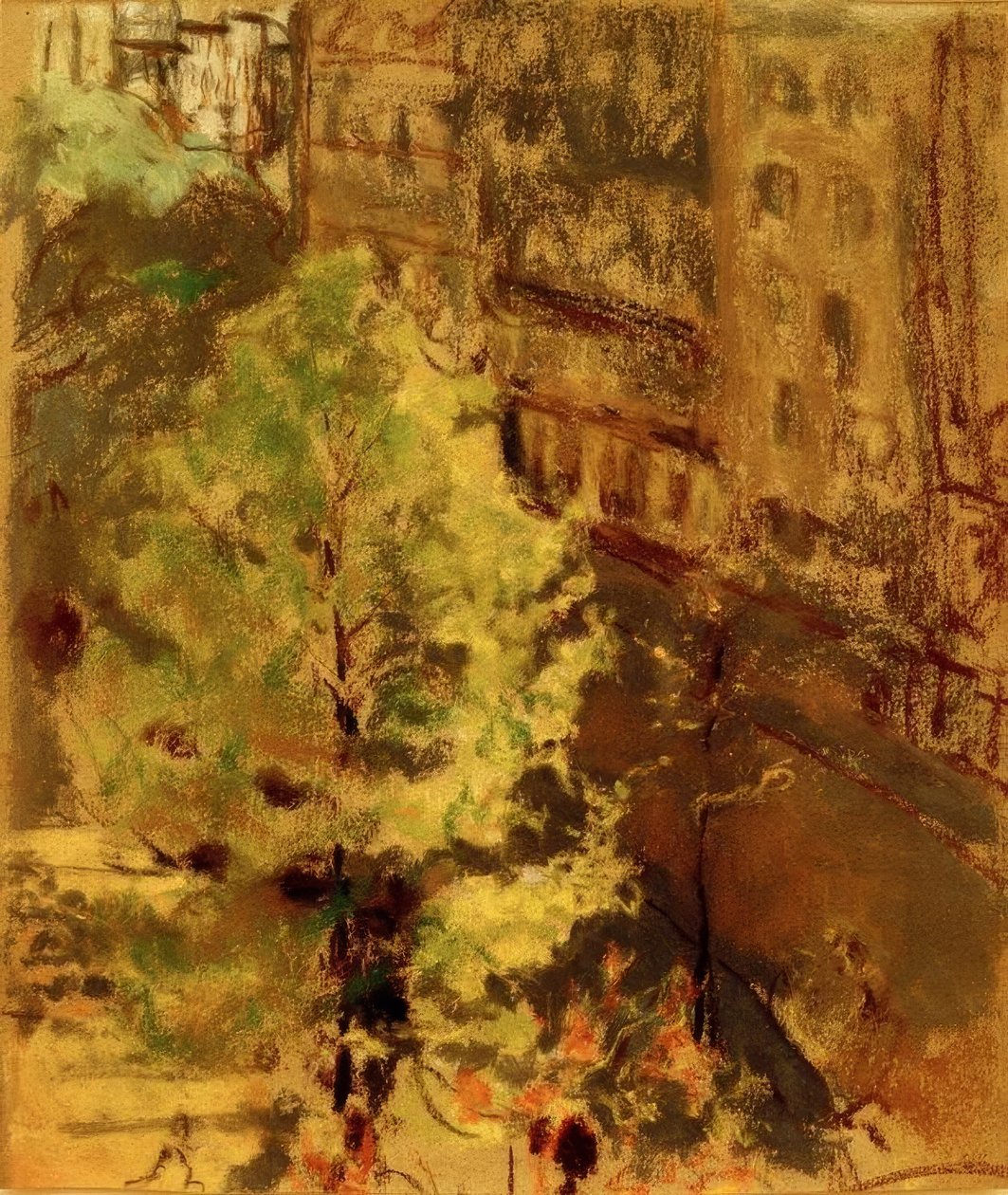 The Berlioz Square, Morning Sun Effect by Edouard Vuillard
