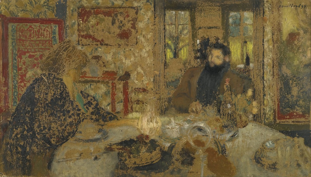 Lunch. Misia and Cipa at Villeneuve by Edouard Vuillard