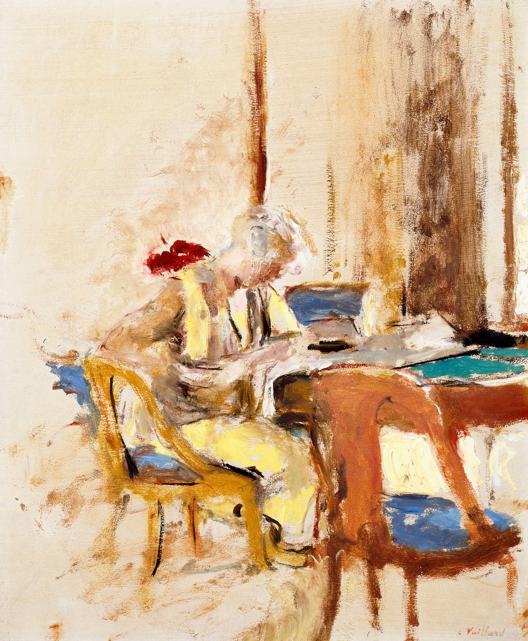 Reading in the Small Salon by Edouard Vuillard