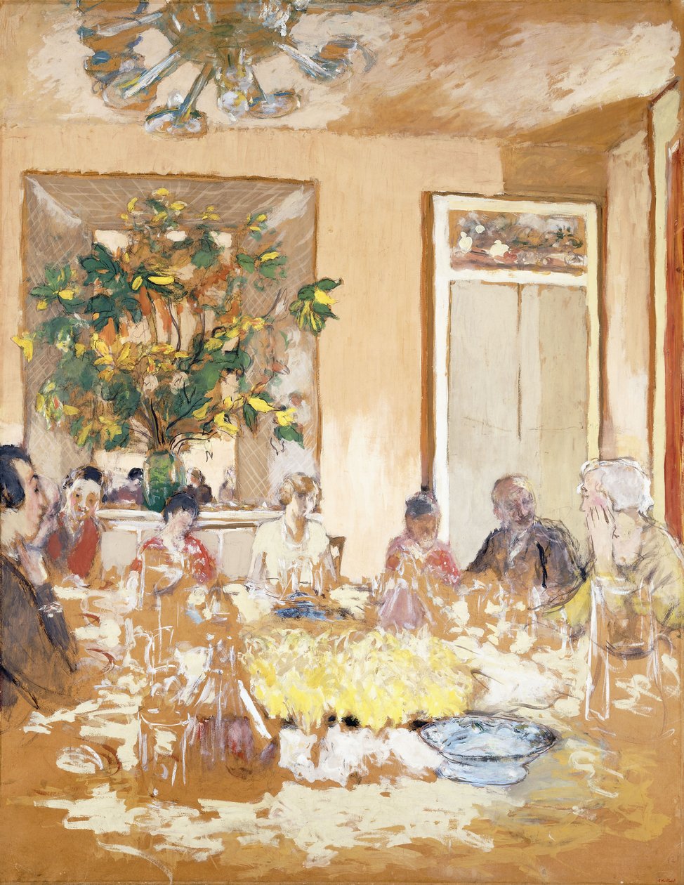 The Dining Room at Clayes Chateau by Edouard Vuillard