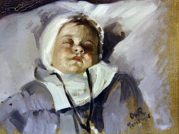 Sleeping Child by Henry Charles Fehr