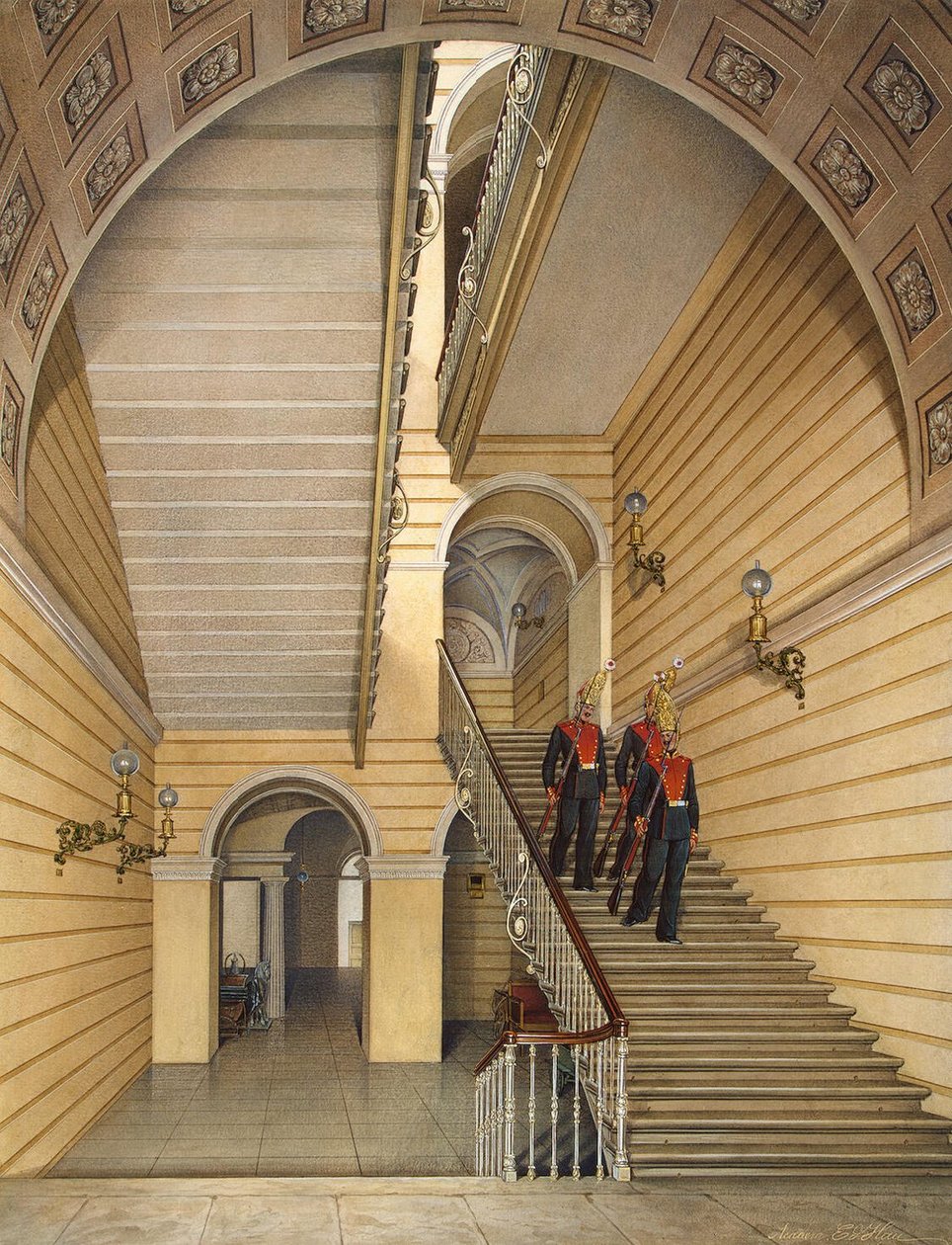 Interiors of the Winter Palace by Eduard Hau
