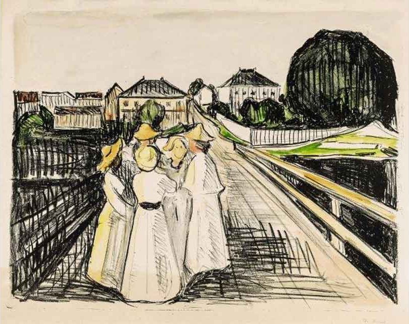 On the Bridge by Edvard Munch